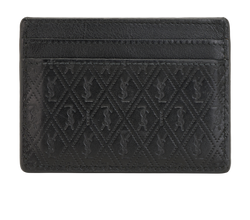 Saint Laurent Monogram Card Holder, Leather, Black, 0921, DB/B, 2*